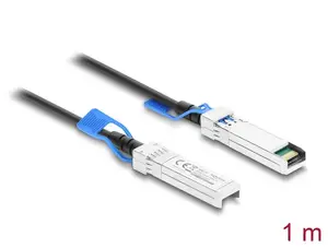 DeLOCK 84076 InfiniBand un optiskās šķiedras kabelis 1 m SFP28 Twinax Melns