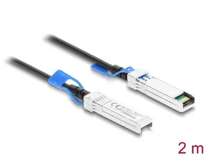 DeLOCK 84084 InfiniBand un optiskās šķiedras kabelis 2 m SFP28 Twinax Melns