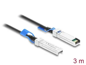 DeLOCK 84086 InfiniBand un optiskās šķiedras kabelis 3 m SFP28 Twinax Melns