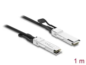 DeLOCK 84241 InfiniBand un optiskās šķiedras kabelis 1 m QSFP+ Twinax Melns