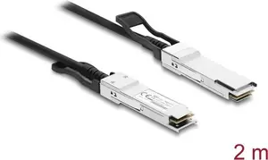 Delock Twinax Cable QSFP+ to QSFP+ 40 Gbps 2 m