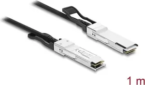 Delock Twinax Cable QSFP28 to QSFP28 100 Gbps 1 m