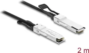 Delock Twinax Cable QSFP28 to QSFP28 100 Gbps 2 m