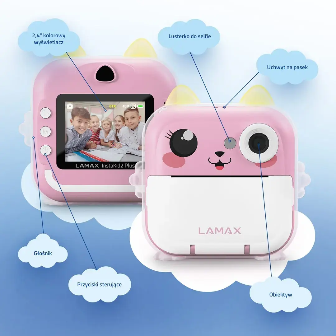 LAMAX InstaKid2 Plus Kids Camera - Pink Photo 5