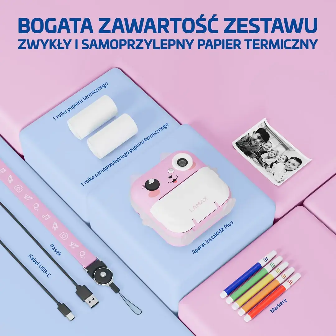 LAMAX InstaKid2 Plus Kids Camera - Pink Photo 12
