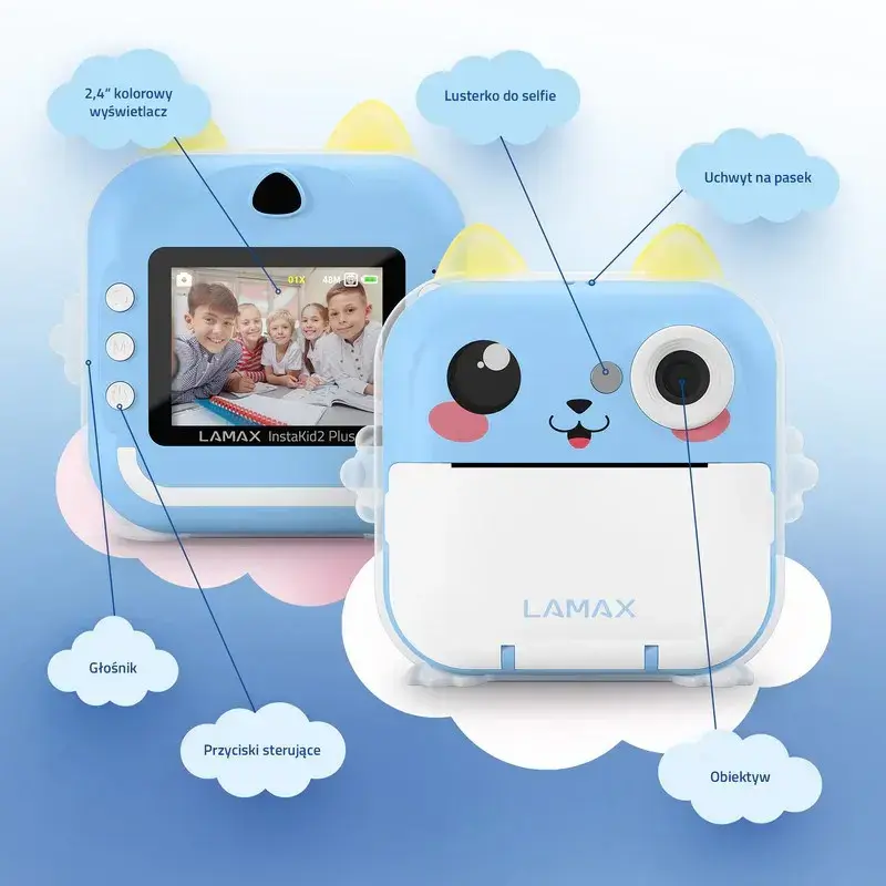 LAMAX InstaKid2 Plus Kids Camera - Blue Photo 4