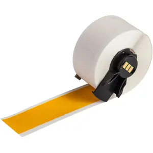 Brady M6C-1000-439-YL Continuous Self-Adhesive Printer Label, Yellow, Gloss