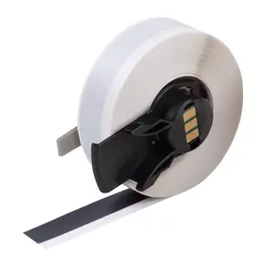 Brady M6C-500-439-BK Continuous Self-Adhesive Printer Label, Black, 12.7 mm x 15.2 m