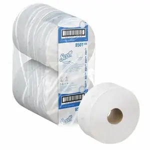 SCOTT Essential Jumbo Toilet Paper, 2-Ply, 6 Rolls x 1053 Sheets, White