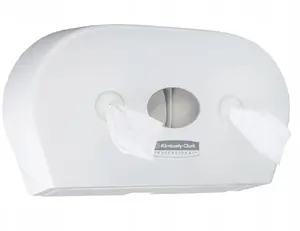 Staples Kimberly-Clark 7186 Twin Toilet Paper Dispenser, Centerfeed, White