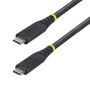 StarTech CC50CM40GUSB4TP USB4 Cable USB-C to USB-C 40Gbps 240W Power Delivery 8K Video DisplayPort 2.1 Thunderbolt 4 Compatible Black