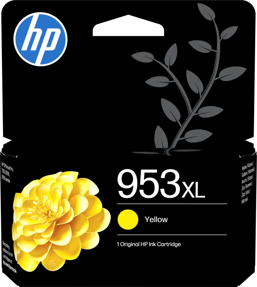 HP 953XL augstas ražības oriģinālā dzeltenā
