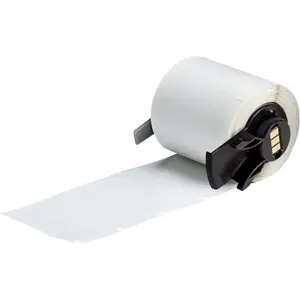 Brady M6-78-427-AW Self-Laminating Vinyl Wrap Printer Label, White, 250 Labels