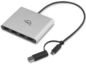 OWC OWCCADPDL4HDMI USB-C to Quad HDMI 4K Graphics Adapter, 3840 x 2160 pixels, 60 Hz