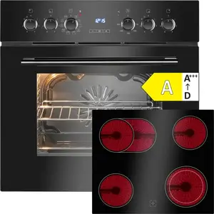 Bomann EHBC 7938 Built-in Cooker Set with 4-Zone Induction Hob and 57L Electric Oven