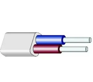Lietkabelis AVVG Power Cable, 2 x 4 mm², White