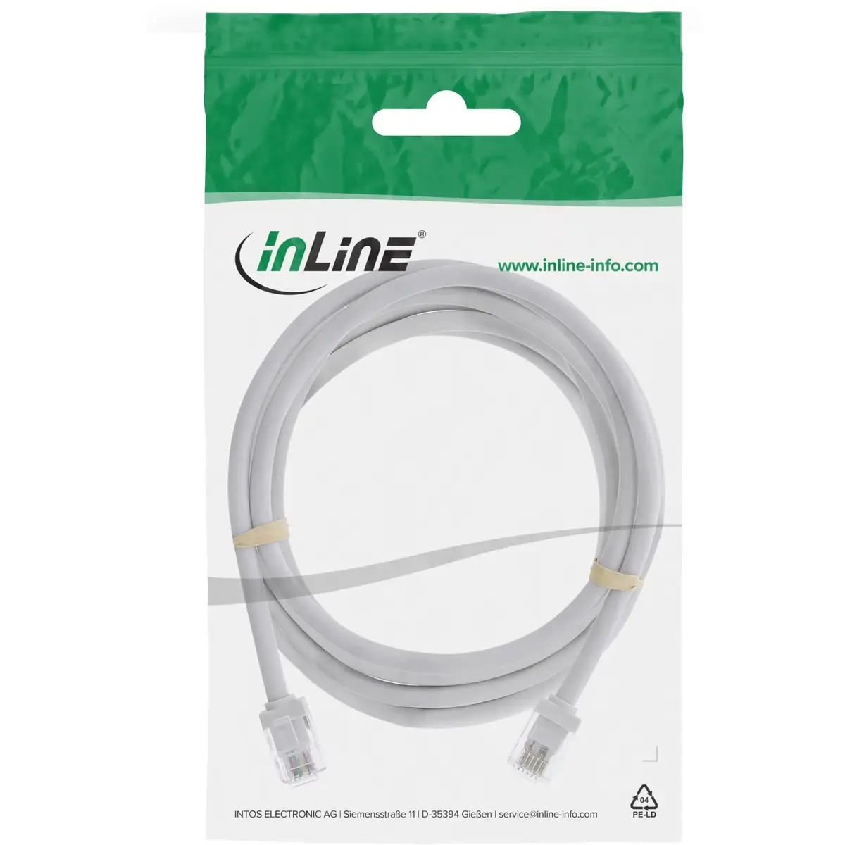 InLine 18743 Telephone Cable 3 m Photo 2