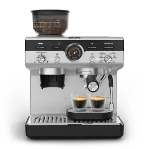 Krups Precision XP801T10 Semi-automatic Espresso Machine with Built-in Grinder and 3L Water Tank