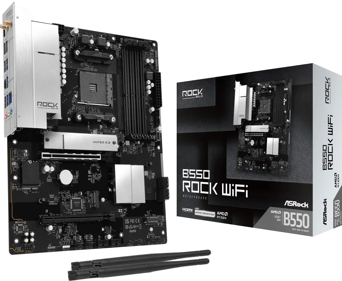 ASRock Mātesplate B550 Rock WiFi ATX