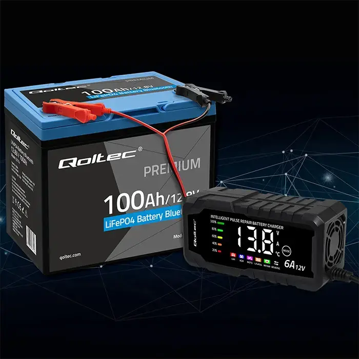 Аккумулятор Qoltec LiFePO4 12.8В 100Ач с Bluetooth Photo 3