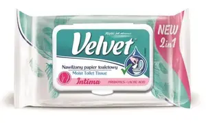 Velvet Intima Wet Toilet Paper, 48 Sheets