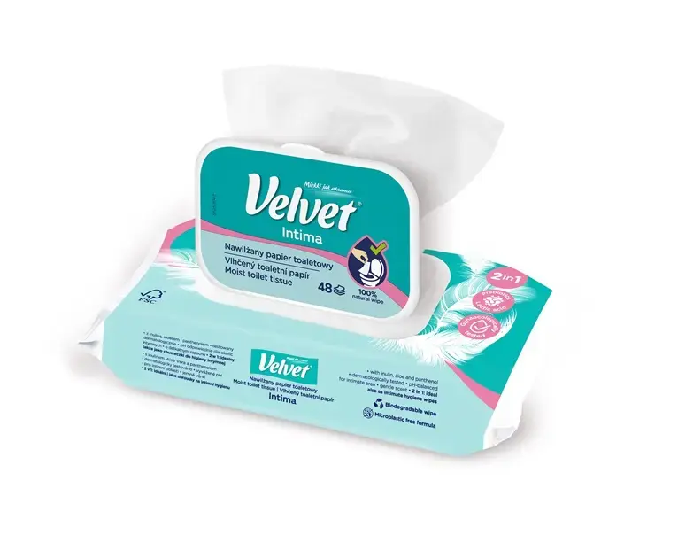 Velvet Intima Wet Toilet Paper 48 Sheets Photo 2