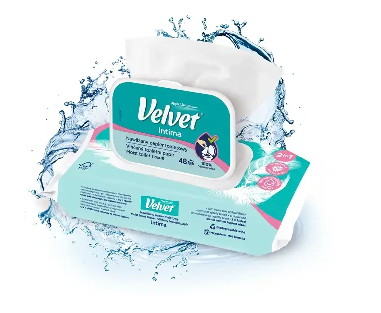 Velvet Intima Wet Toilet Paper 48 Sheets Photo 3
