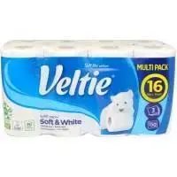VELTIE White Toilet Paper 16 Rolls Photo 3