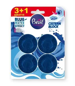 Brait Blue Toilet Cleaner Rim Block 4x50g