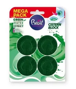 Brait Toilet Cleaner Rim Block Green 4x50g