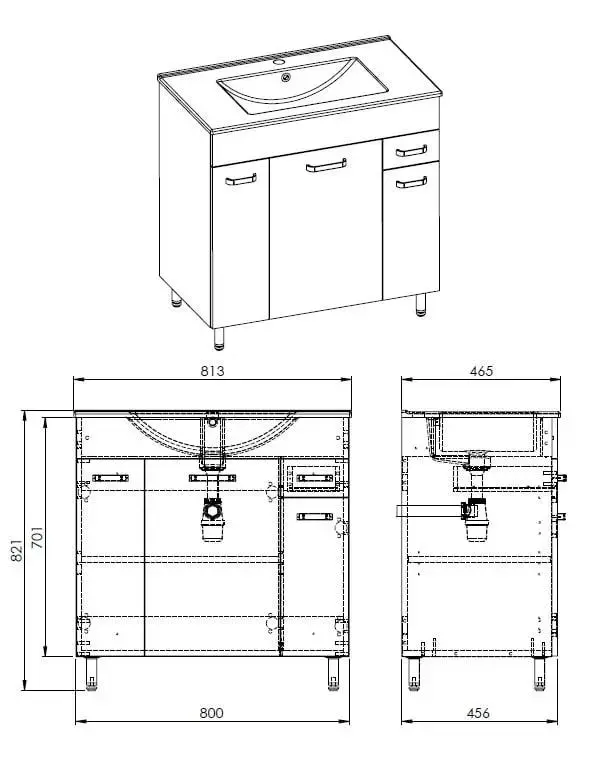 ELITA NIKA 80 Bathroom Furniture Set Photo 2