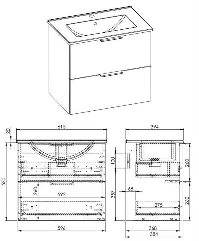 ELITA ASTRA 60 Bathroom Furniture Set Photo 2