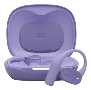 JBL Sense Lite bezvadu austiņas ar ausu āķiem zvaniem un mūzikai, violetas