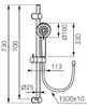 Ferro N365GM Shower Set - Black Photo 3