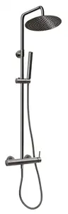 Ferro Ciriculus Shower Set, Grey