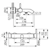 FERRO BCK11GM Bath Mixer with Shower Set Photo 2