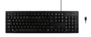 Полноразмерная проводная USB-клавиатура Deltaco TB-626-C с раскладкой Nordic QWERTY, черная