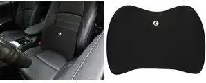 cartrend Lumbar Support Pillow, Memory Foam, Black