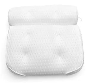 RIO PLBT Rectangular Bath and Spa Pillow, White Mesh