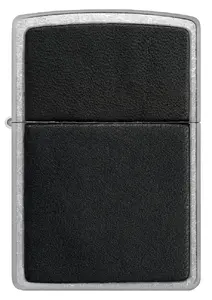Zippo 46778 Windproof Lighter with Black Leather Emblem