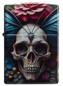 Zippo šķiltavas 46848 Butterfly Skull Design