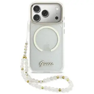 Guess   Guess IML Glitters Script Strap MagSafe Case for iPhone 17 Pro - Clear 
