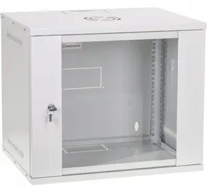 NetRack ECO-Line 19-inch Wall Mount RACK Cabinet, 9U, 400mm Depth, Glass Door, Gray