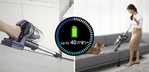 Up to 40 minutes cleaning<sup>[2]</sup>