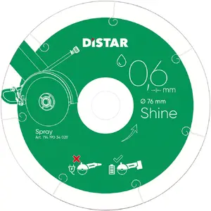 Алмазный диск ATLAS DISTAR SHINE 76 x 0,6 x 22,23 мм