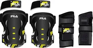 Fila Junior Protective Gear Set Black and Yellow Size XS