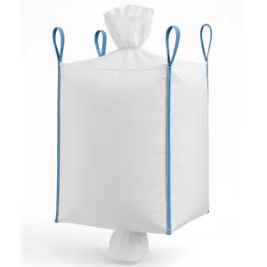 Extralink BIG BAG U+2 FIBC Bulk Bag, 90x90x160cm, 1000kg Capacity, 1280L, Discharge Spout, White