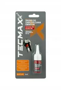 TECMAXX 14-034 vītņu fiksators sarkans, pastāvīgs, 6 ml