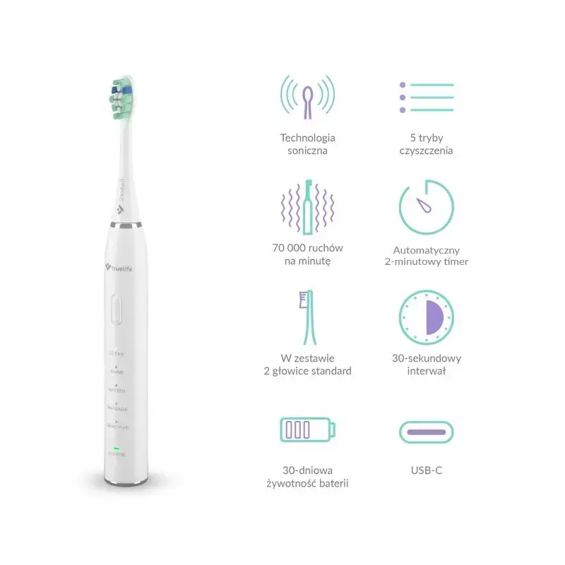 Зубная щетка TrueLife SonicBrush Clean30 Duo Photo 4