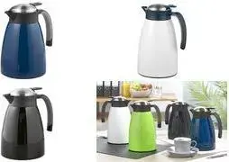 Esmeyer GLACE Insulated Vacuum Jug, 1.0 Liter, White, Double-Walled Stainless Steel